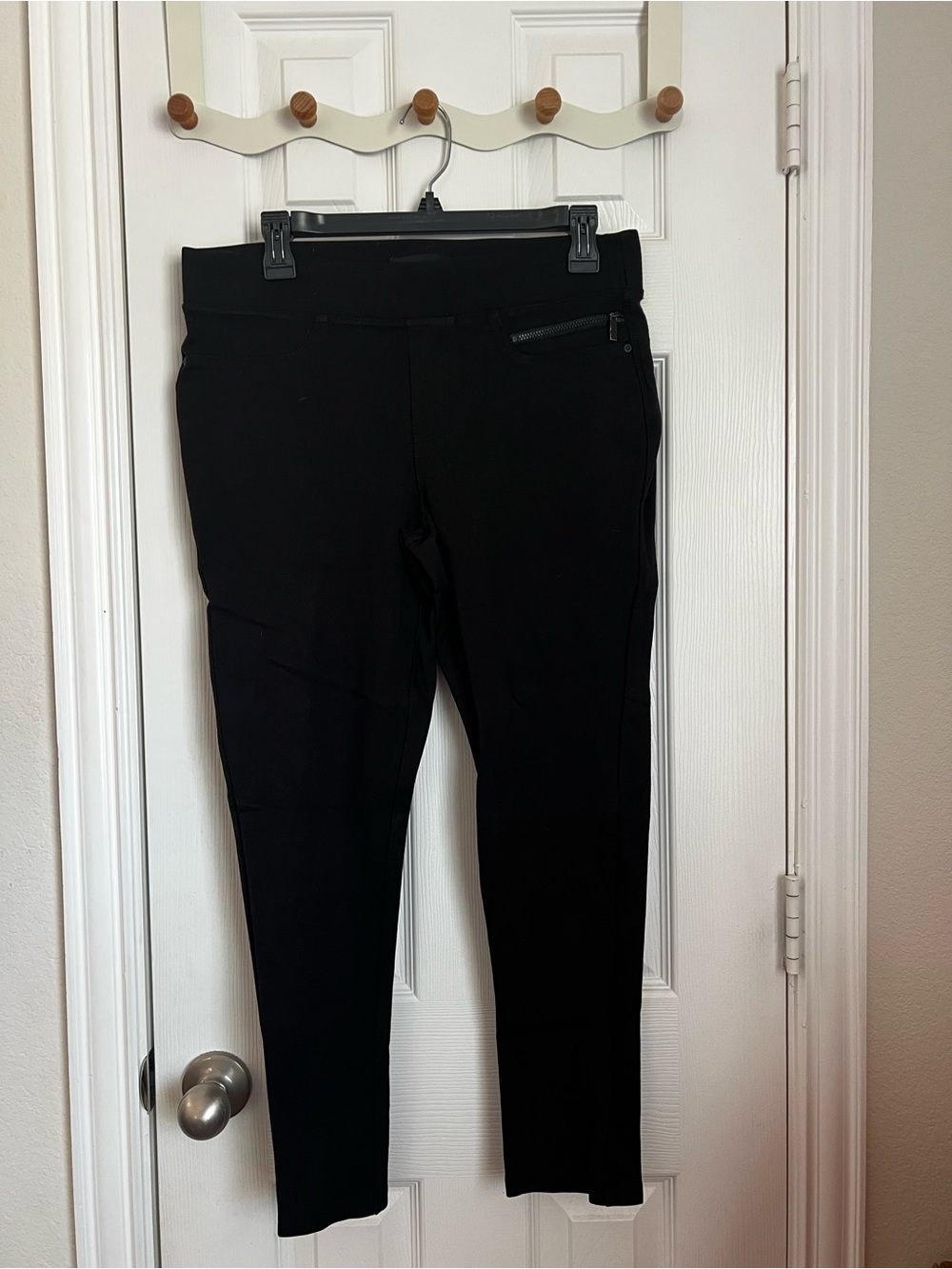 DKNY Black Slim Ponte Ankle Trousers